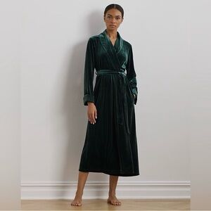 Ralph Lauren Dark Green Velvet Robe